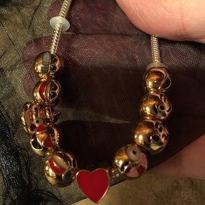 Emoji charm bracelet with 10 emojis-new in package